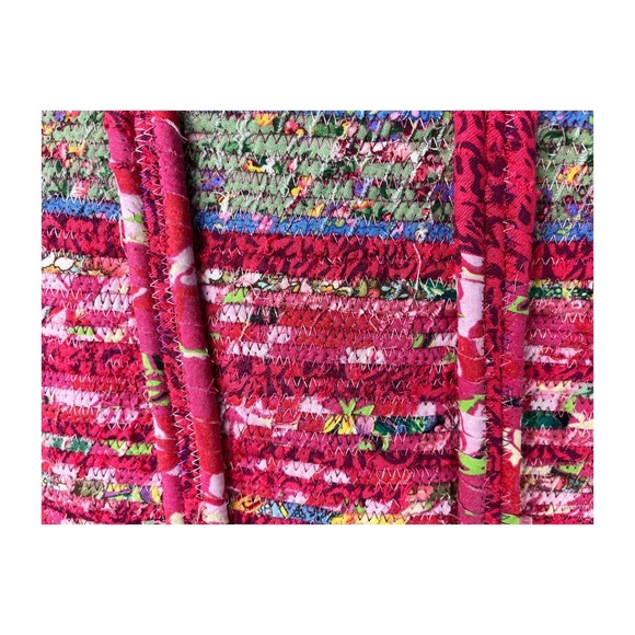 Tote Coil Bag Handmade Hand Rolled Lagen Look - Picture 2 of 6